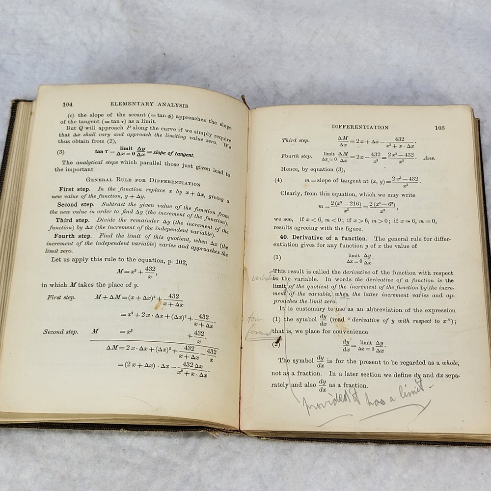 1910 Elementary Analysis Smith Granville Math Book John Kremer Jr - Picture 11 of 16